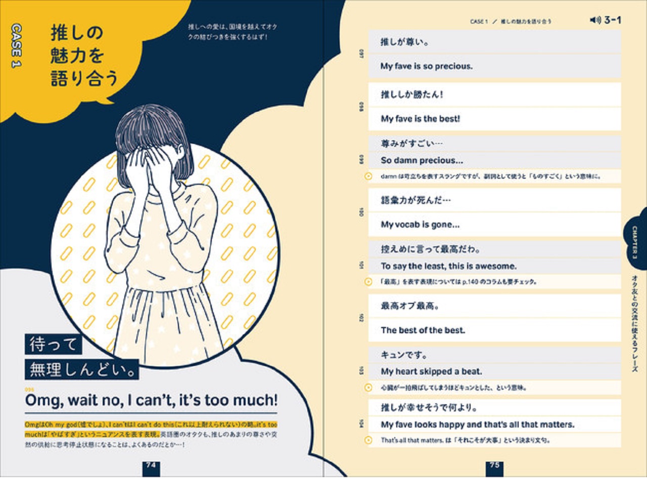 A Japanese/English otaku phrase book announced in Japan