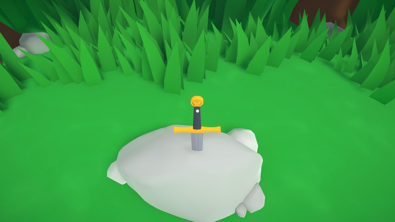 A free game about pulling a sword from a stone gains popularity on Steam