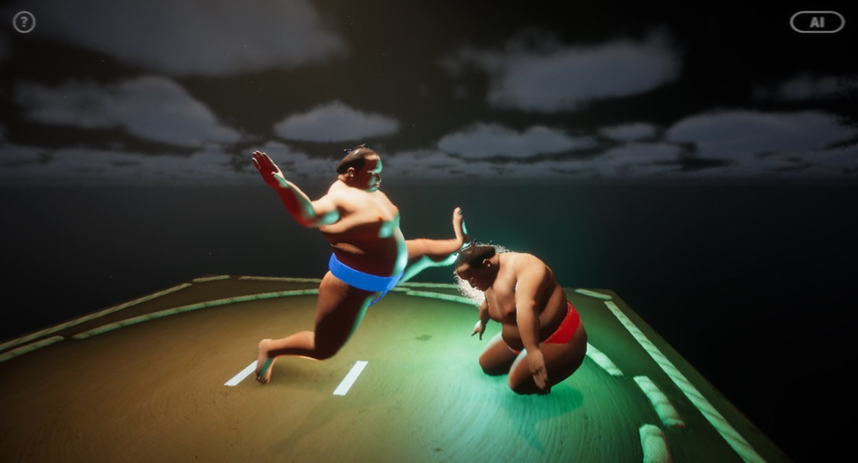 Floppy sumo wrestlers battle it out in the free Unreal Sumou
