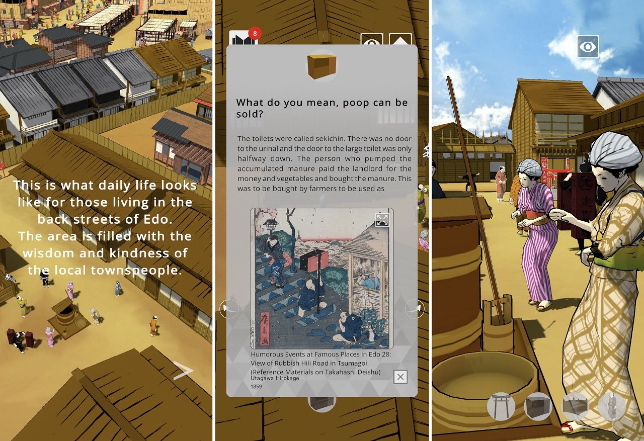 The Edo-Tokyo Museum has recreated Edo for players to explore on their mobile devices
