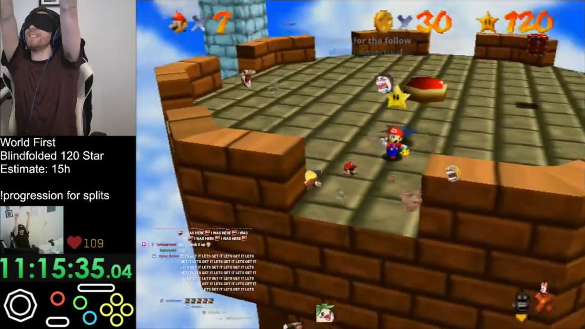 An update on the people speedrunning Mario while blindfolded