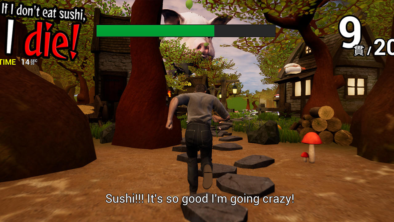 Absurd action game I’m going to die if I don’t eat sushi! is coming to Steam on June 22