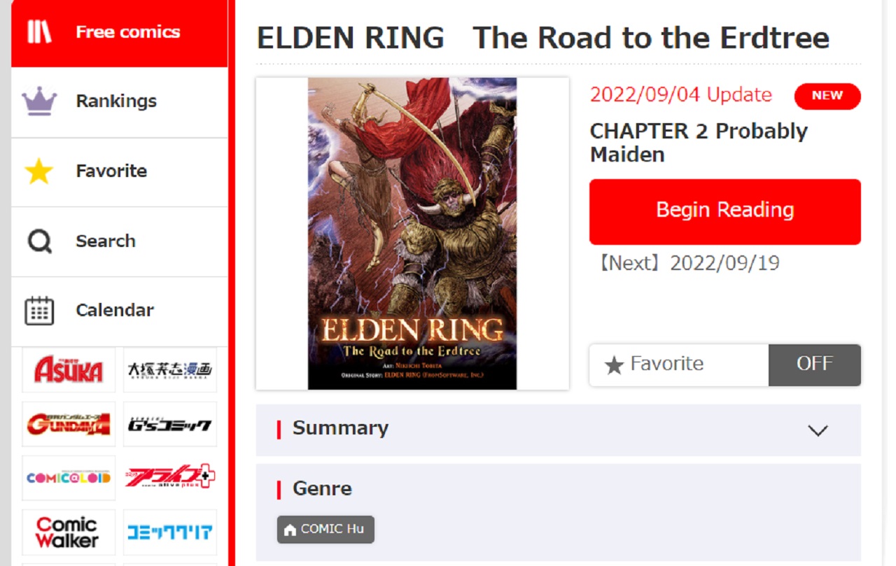 Elden Ring gets a comedy manga. The first two chapters are now available for free through ComicWalker