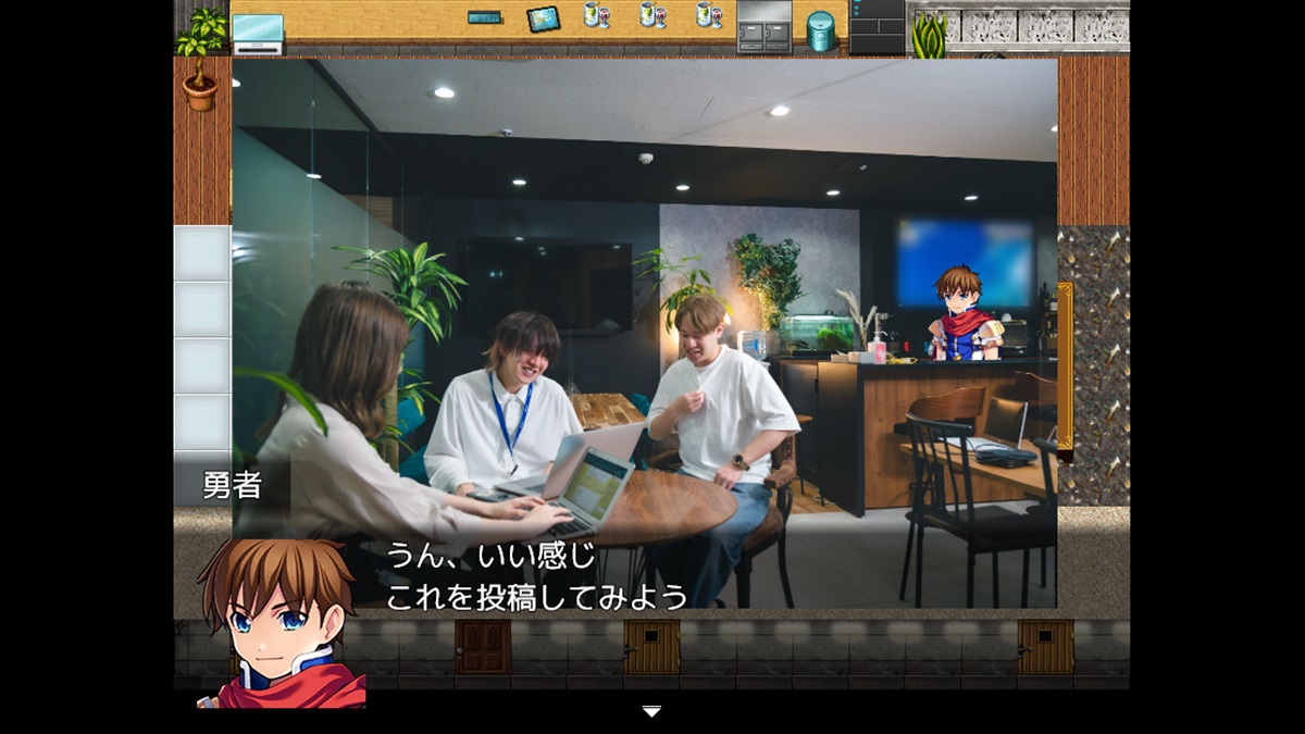 In this isekai RPG, a hero becomes an IT intern in modern-day Japan