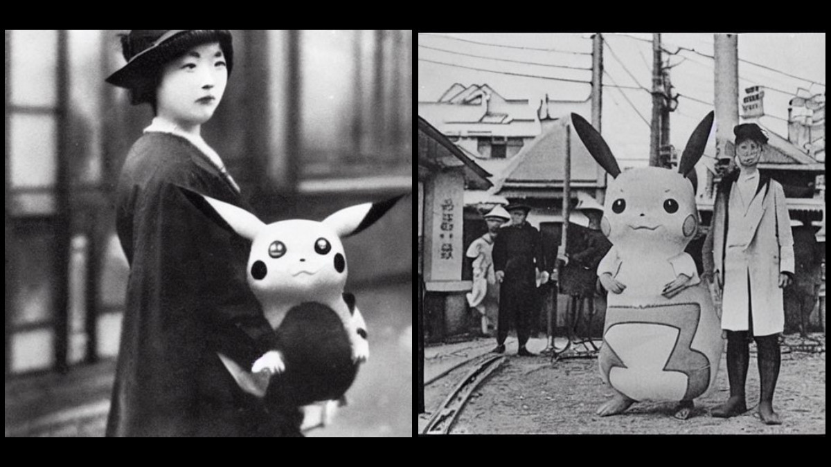 Stable Diffusion-made AI art of Pikachu in 1920s Tokyo is both realistic and scary