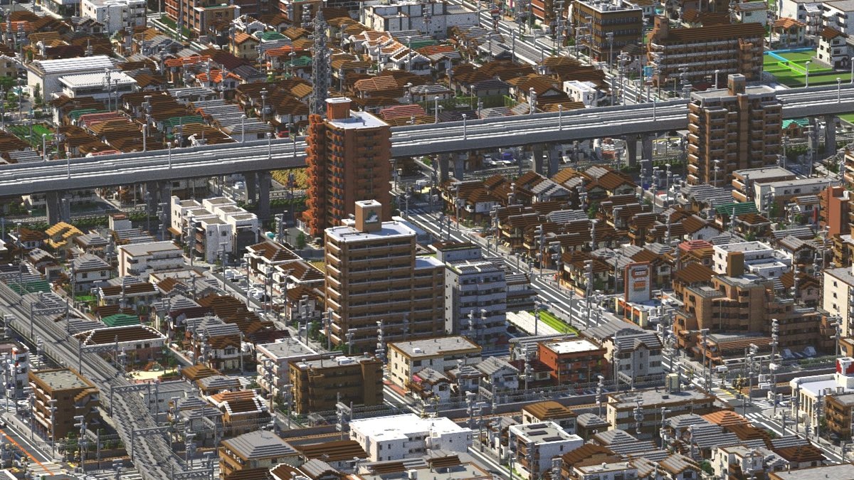 This Minecraft recreation of a Japanese townscape is surprisingly detailed