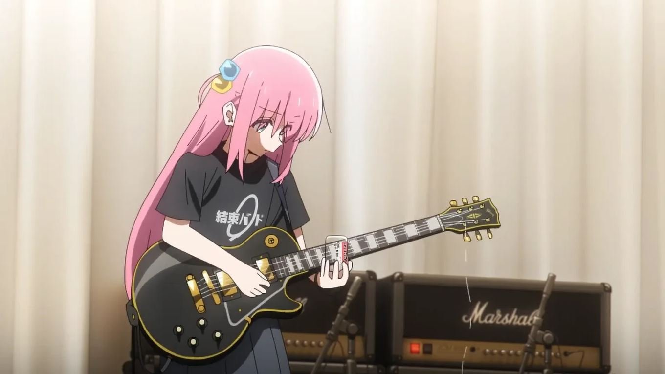 Drawing Girl Guitar - Anime Guitar Girl, HD Png Download , Transparent Png  Image - PNGitem