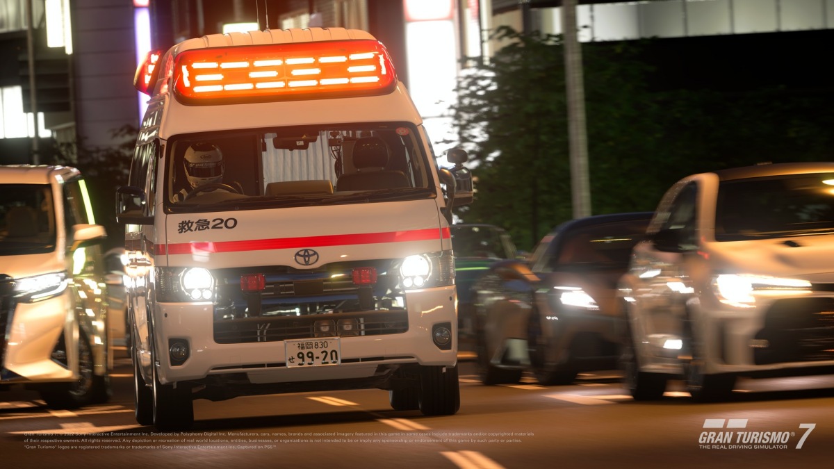 Gran Turismo introduces none other than ambulances, allowing players to race and drift away while blasting their sirens