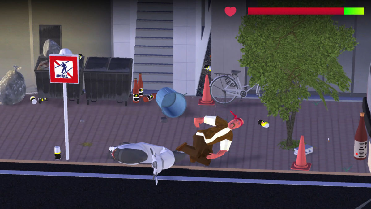 Japanese game in which you struggle against “drunk physics” to take a drunk man home to be released in 2023 
