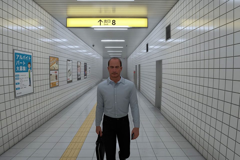 Middle-aged NPC man in The Exit 8