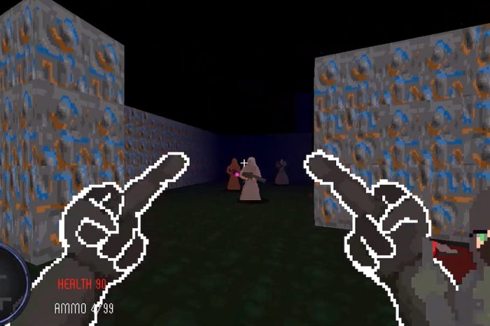 DOOM-like Japanese FPS is about a "gal” massacring cult members while flipping them off 