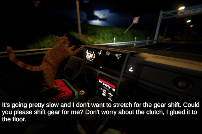 Help a catnip-smuggling, car-driving cat escape the cops in this Need for Speed parody browser game 