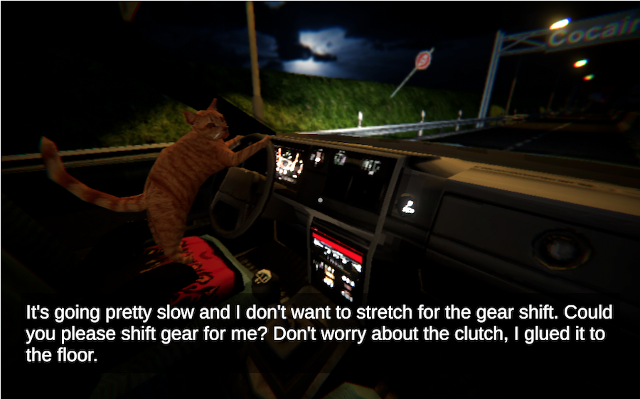 Nip for Speed driving cat Need for Speed parody indie game