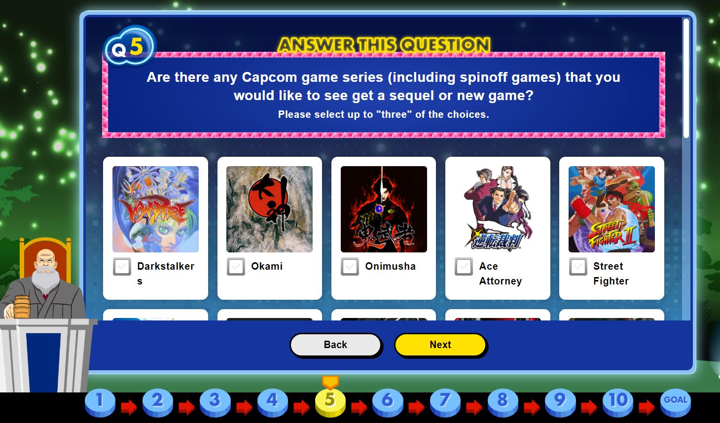 Capcom Super Elections question about desired future sequels