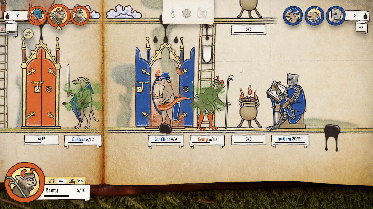 Inkulinati indie turn based strategy game medieval manuscript