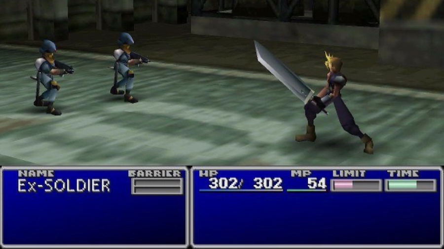 Final Fantasy VII Psone battle