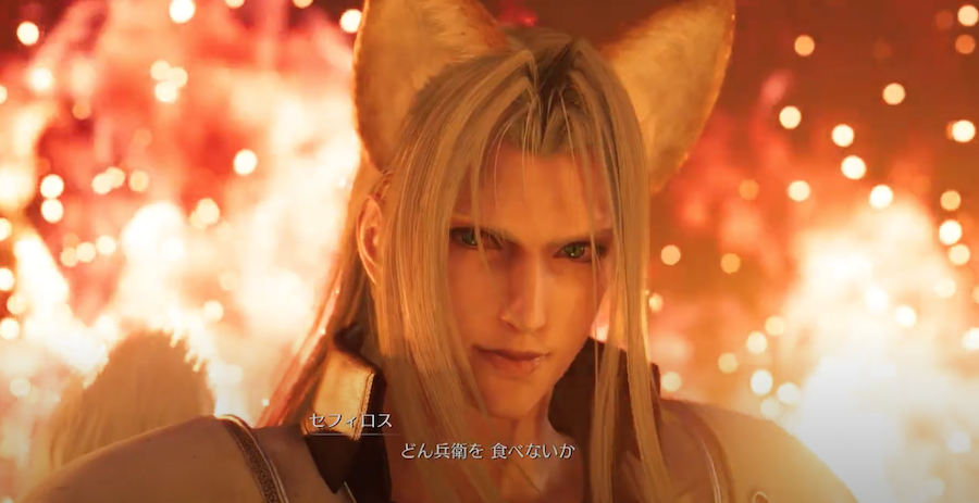 Final Fantasy VII Rebirth Sephiroth fox Dongitsune Nissin Donbei kitsune udon