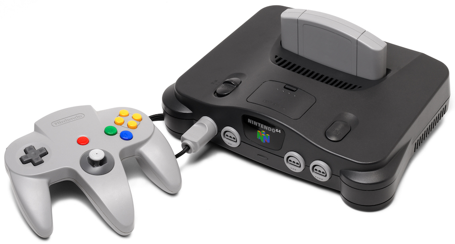Nintendo 64 console, cartridge and controller
