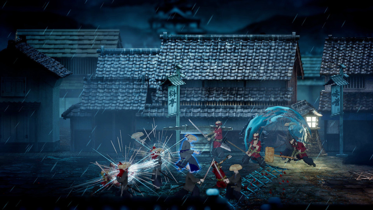 AMEDAMA 2D sidescrolling samurai action adventure game historic Edo Japan