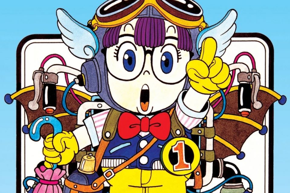 Arale as seen on the cover of Dr. Slump