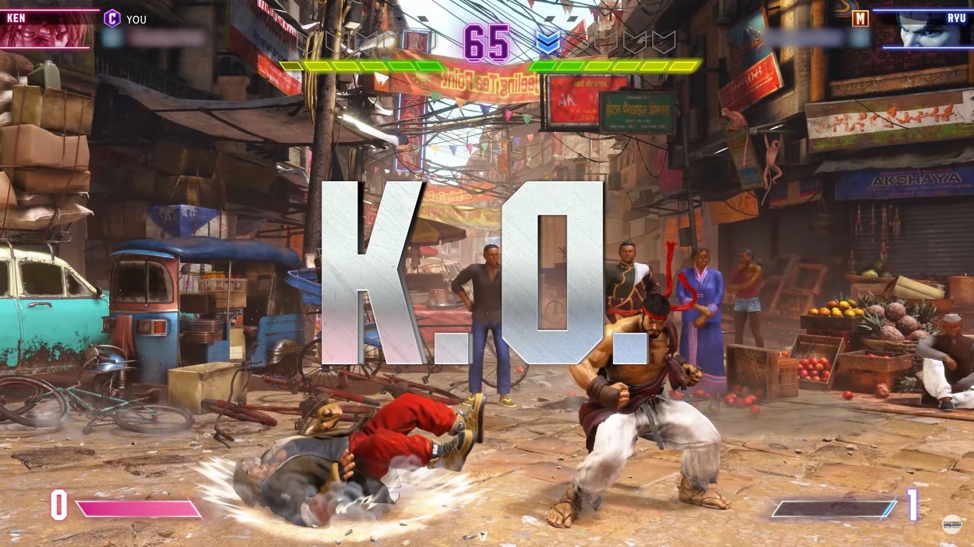 Extreme Batlle K.O. screen in Street Fighter 6