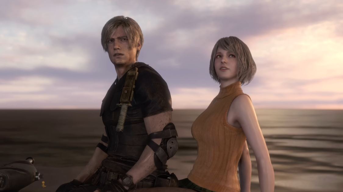 Leon and Ashley in Resident Evil 4 Remake's ending