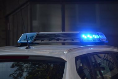 Stock image of police car