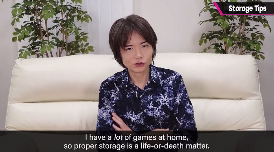 Masahiro Sakurai reveals how he stores his impressive game collection, consoles… and cat 