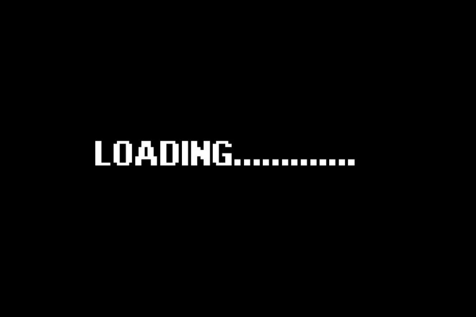 Stock image of a loading screen