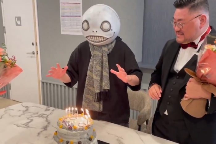 Yoko Taro's iconic NieR mask made it hard for him to celebrate his birthday 