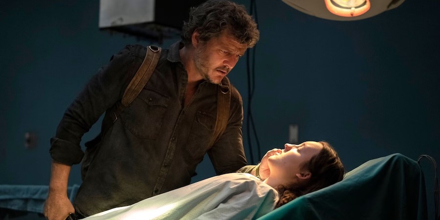 The Last of Us HBO TV series Joel and Ellie hospital scene