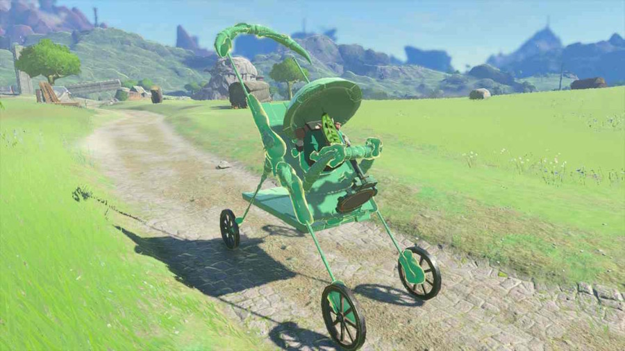 Zelda Tears of the Kingdom Korok baby stroller player creation