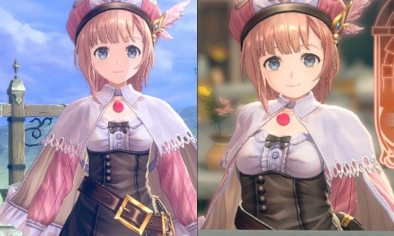 Rorona in Aterlier Resleriana, before and after eating too many pies