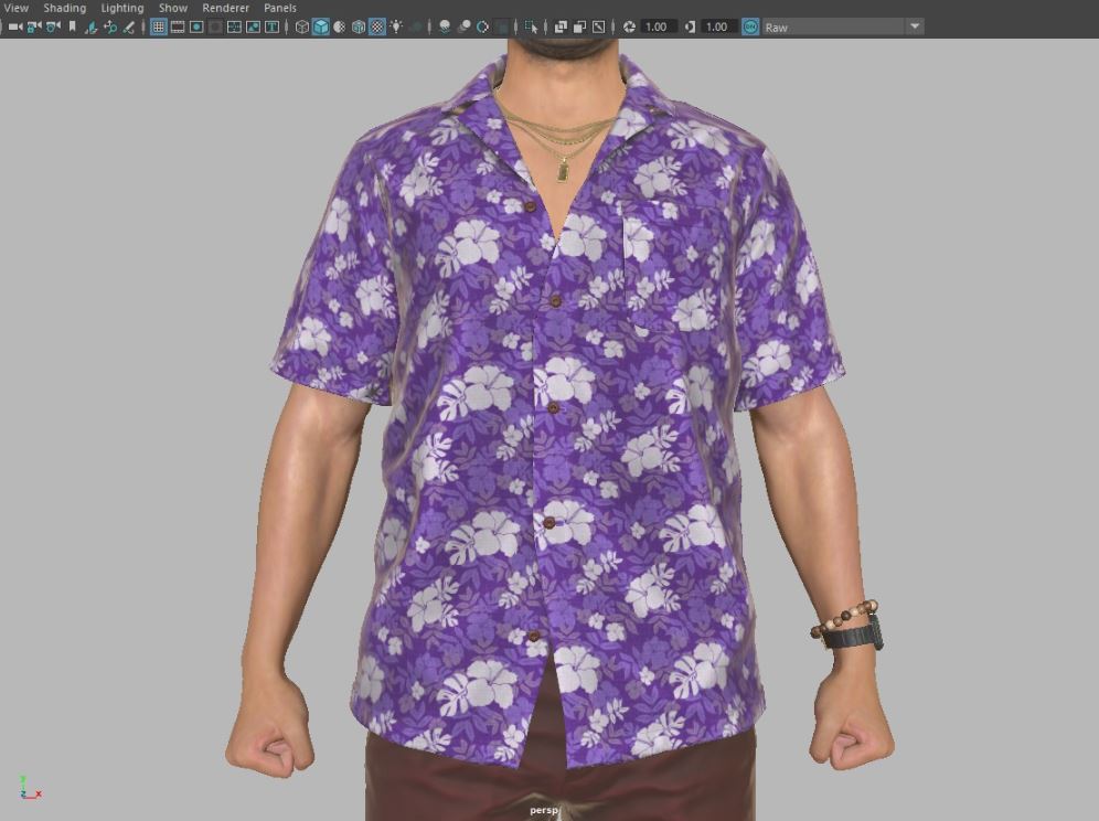 Texture of Eric Tomizawa’s Aloha Shirt