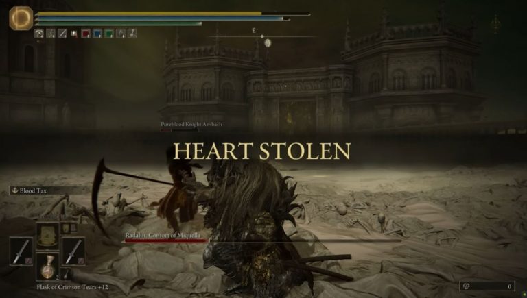 Heart Stolen game over screen in Elden Ring