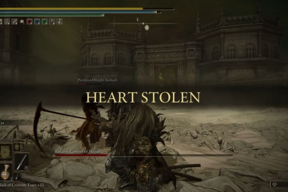 Heart Stolen game over screen in Elden Ring