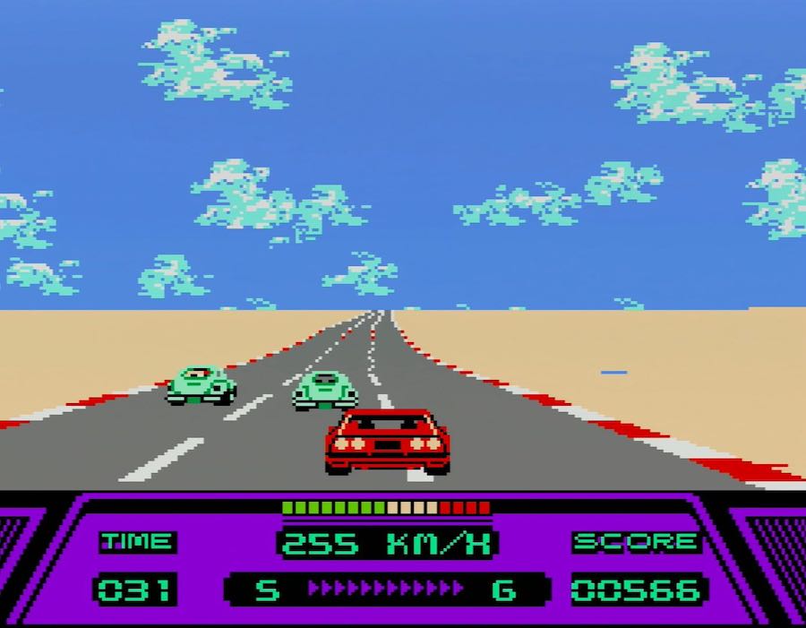 Rad Racer Highway Star 1987 NES arcade game