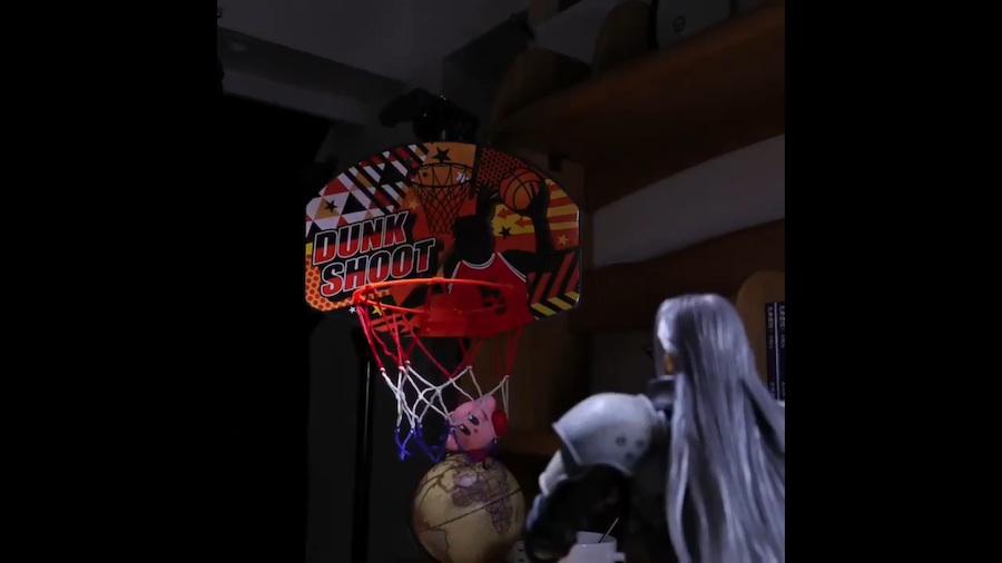 Sephiroth and Kirby stop motion video shows what the Super Smash Bros characters do during their downtime