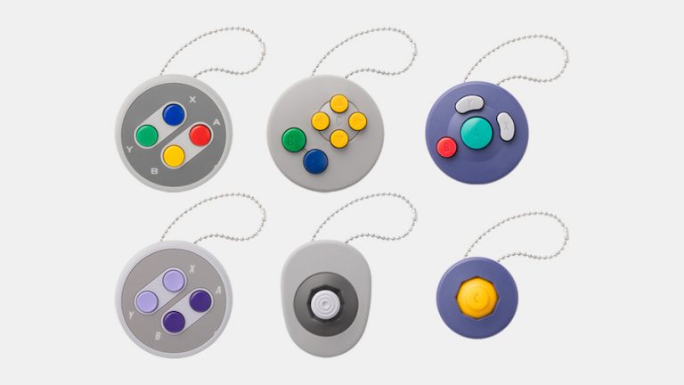 Nintendo SNES GameCube controller keychains