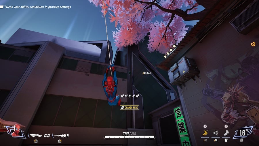 Marvel Rivals Spider-Man web swinging