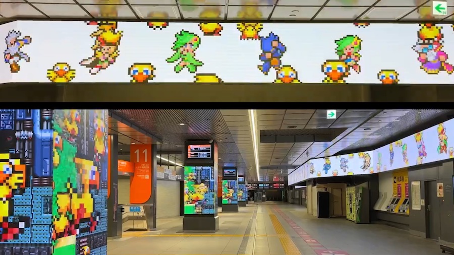 Final Fantasy Pixel Remaster takes over Tokyo’s Shinjuku Station ahead of new physical edition release 