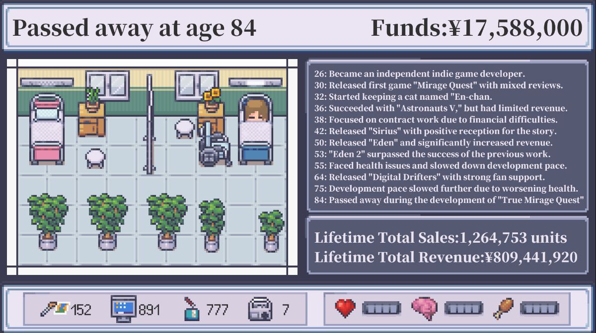 How many games can you make before you grow old and die in solitude? Upcoming game developer life sim has you tackle taxes, all-nighters and self-growth 