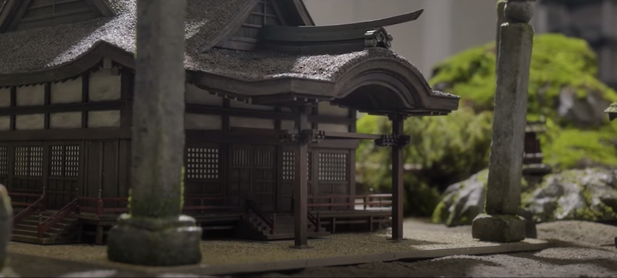 Kunitsu-Gami Path of the Goddess shrine building miniature model