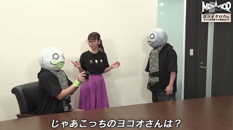 Yoko Taro plays Metaphor ReFantazio interview video