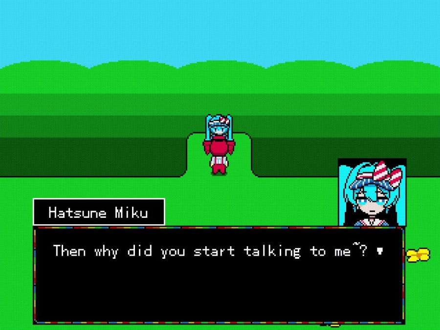 Mesmerizer Vocaloid fanmade game talking to Hatsune Miku