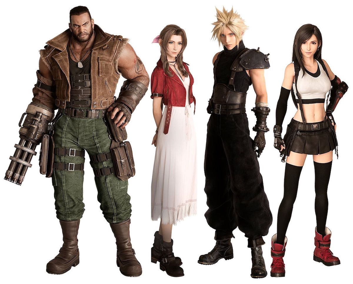 Final Fantasy VII Remake Barret Aerith Cloud and Tifa