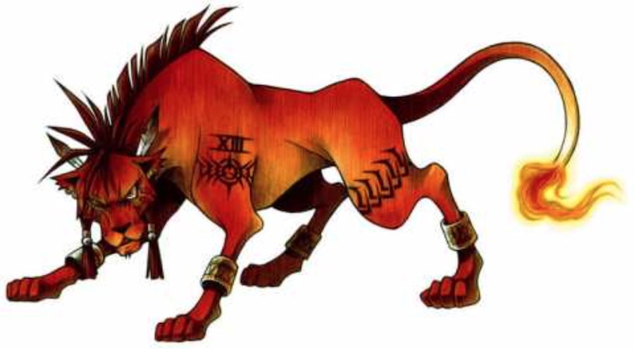 Tetsuya Nomura original character design for Final Fantasy VII Red XIII