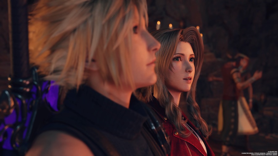 Final Fantasy VII Rebirth Aerith and Cloud in Cosmo Canyon