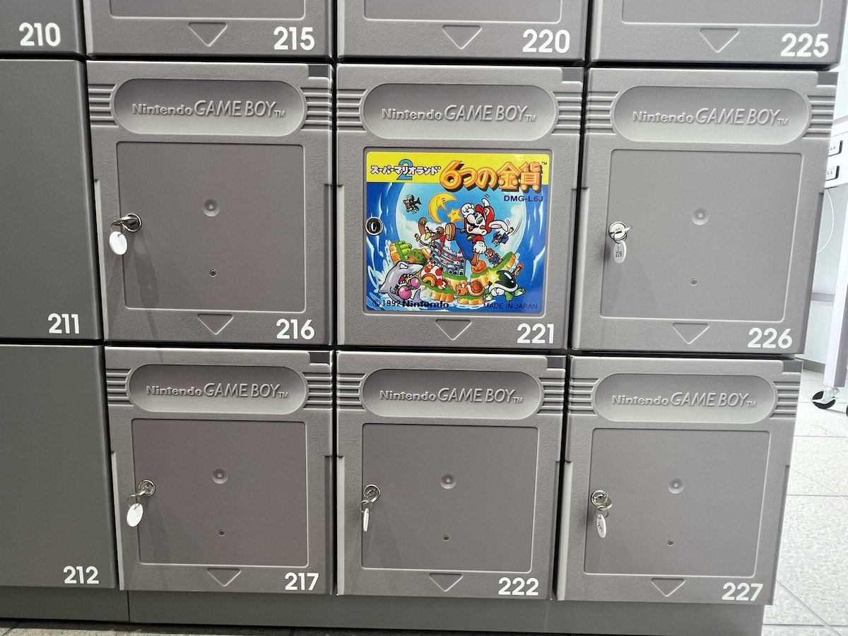 Nintendo Museum Game Boy cart lockers