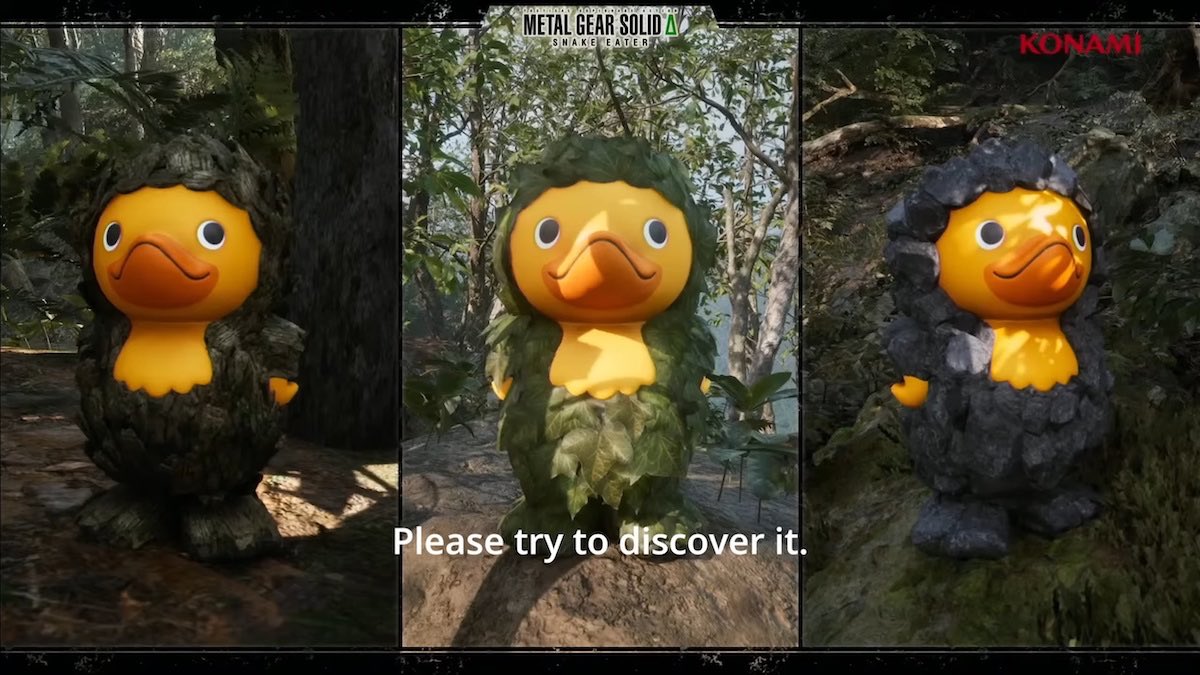 Metal Gear Solid Delta hidden GA-KO duck with camouflage